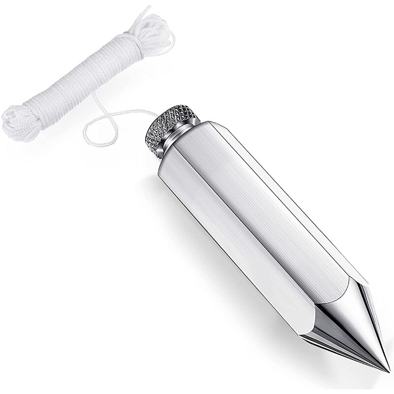 TOP Hexagon Steel Plumb Bob General Level Plumb Bob With 4.5 M Messenger Straight Level Setter For Surveyors, Excavation